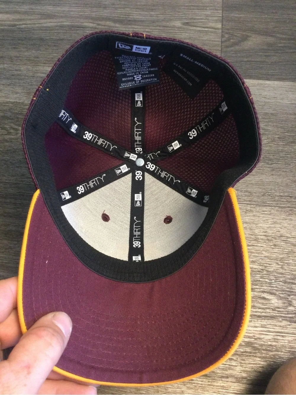 New Era Maroon and Gold 39THIRTY Fitted Cap